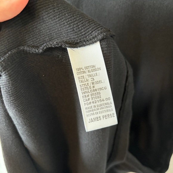 James Perse black ribbed dress size large 3 - Picture 7 of 7